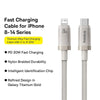 Baseus Titanium Alloy Series 20W USB-C / Type-C to 8 Pin Fast Charging Cable, Length:2m(Gold)