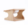 Oak Cat Bowl Rack | Raised Single Ceramic Bowl | Anti-Choking