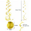5 PCS 70cm PVC Spiral Ornaments Christmas Kindergarten Classroom Birthday Party Scene Layout Hanging Sequin Ornaments(Silver)