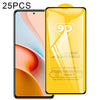 For Xiaomi Redmi Note 9 Pro 5G 25 PCS 9D Full Glue Full Screen Tempered Glass Film