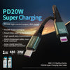 WEKOME WDC-171 Raython Series PD 20W Type-C to 8 Pin Fast Charge Data Cable Length: 1m(Silver)