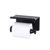 Stainless Steel Damping Paper Towel Holder Punch-free Roll Paper Storage Rack(Black)