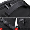 BANGE BG-G61 Men Large Capacity Business Shoulders Bag Oxford Cloth Waterproof Travel Computer Backpack(Black)