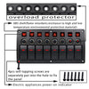 3Pin 8 Way Switches Combination Switch Panel with Light and Projector Lens for Car RV Marine Boat