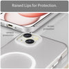 For iPhone 15 Plus MagSafe Frosted Translucent TPU + PC Full Coverage Phone Case(White)