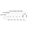 LED Heart-Shaped Decorative Lights Curtain Lights Holiday Dress String Lights, EU Plug(Warm White Light)