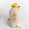 Yellow Grid Pet Sun Hat - Breathable, M (30-50cm)