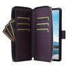 For Samsung Galaxy A23 5G Nine-card Slots Zipper Wallet Bag Leather Phone Case(Dark Purple)