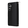 For Samsung Galaxy S24+ 5G Nine-card Slots Zipper Wallet Bag Leather Phone Case(Black)