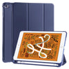 For iPad Mini 5 / Mini 4 3-folding Horizontal Flip PU Leather + Shockproof TPU Case with Holder & Pen Slot(Dark Blue)