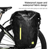 Rhinowalk Bicycle Backpack Full Waterproof Shelf Bag 25L Unilateral Frame Bag Long-distance Travel Bicycle Bag(Black Green)