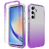 For Samsung Galaxy A35 5G Shockproof Clear Gradient PC + TPU Phone Case(Purple)