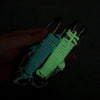 Diving Double-headed Stainless Steel Flow Hook With Safety Rope, Color: Light Green Luminous