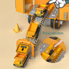 4 in 1 DIY Assembled Engineering Vehicle Rail Sliding Car Electric Version