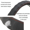 40cm Leather Truck Steering Wheel Cover(Black Red Line)