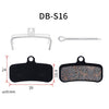 3 Pairs Mountain Bike Semi-Metallic Brake Pads M355 Oil Disc BB5 Resin Disc Brakes, Bagged(DB-S16)