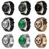 LOANIY E18 Pro Smart Bluetooth Calling Watch with NFC Function, Color: Green Silver Steel