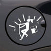 Female Pull Fuel Tank Pointer To Full Hellaflush Reflective Vinyl Car Sticker (White)