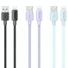 WEKOME WDC-03 Tidal Energy Series 2.4A USB to 8 Pin Braided Data Cable, Length: 1m (Black)