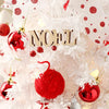 50cm LED Rotating Music Box Desktop Mini Christmas Tree Ornaments Christmas Decorations(Red White)