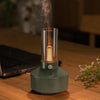 DQ708 Simulation Candle Light Aroma Diffuser USB Air Humidifier with Night Light(Black)