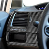 3 in 1 Car Carbon Fiber Driver Seat Left Side Panel Decorative Sticker for Honda Civic 8th Generation 2006-2011, Left Drive