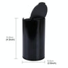 JG-036 Universal Portable Car Auto Stainless Steel Trash Rubbish Bin Ashtray for Most Car Cup Holder(Black)