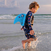 Fins Dual Purpose Back Float Children Beginner Swimming Aid Float Plate Hitting Water Striker(Cartoon Pattern)