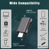 2 PCS SBT-158 USB-C / Type-C Male to USB 3.0 Female Zinc Alloy Adapter(Black)