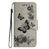 For Samsung Galaxy A36 / A56 5G Butterfly Embossed Flip Leather Phone Case(Grey)