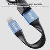 IVON CA90 2.4A USB to 8 Pin Portable Data Cable with Ring, Length: 14.5cm(Champagne Gold)