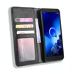 For Alcatel 1V (2019) without Fingerprint Hole Magnetic Buckle Retro Crazy Horse Texture Horizontal Flip Leather Case with Holder & Card Slots & Photo Frame(Black)