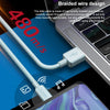 WEKOME WDC-03 Tidal Energy Series 2.4A USB to 8 Pin Braided Data Cable, Length: 1m (Blue)