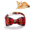 Christmas Red Plaid Bow Tie Dog/Cat Collar, S (17-30cm)