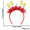 2025 Digital Christmas Party Decoration Headband Mall Bar New Year Eve Event Headdress(Gold)