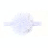 Baby Girl Elastic Hairband Children Hair Wear Flower Headband(White)