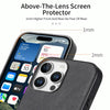 For iPhone 14 Pro Twill Fabric Leather Skin Back Phone Case(Black)