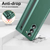 For Samsung Galaxy Z Fold5 Integrated PC + PU Phone Case with Pen / Pen Box(Green)