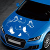 D-907 Butterflies Pattern Car Modified Decorative Sticker(White)