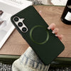For Samsung Galaxy S25 5G CD Magsafe Magnetic Litchi Texture Phone Case(Green)