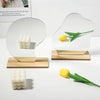 Irregular Acrylic Mirror With Wooden Base Photo Props(Cloud)