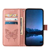 For Xiaomi Redmi K70 / K70 Pro Embossed Butterfly Leather Phone Case(Rose Gold)
