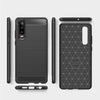 Brushed Texture Carbon Fiber Shockproof TPU Case for Huawei P30 (Navy Blue)