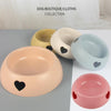 Small Pink Heart Pet Bowl - Plastic, Cat & Small Dog
