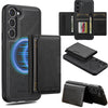 For Samsung Galaxy S25 5G LC.IMEEKE L5 Series Detachable RFID Card Bag Magsafe Phone Case(Black)