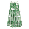 Retro Split Sexy One-Shoulder Swimsuit Chiffon Beach Skirt Swimsuit, Size: L(Green Suit)