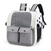 Breathable Cat Backpack, Grey, Foldable, Portable Pet Carrier Bag