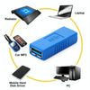 Super Speed USB 3.0 AF to AF Cable Adapter (Blue)