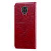 For Xiaomi Redmi Note 9 Pro Business Style Oil Wax Texture Horizontal Flip Leather Case, with Holder & Card Slots & Wallet(Red)