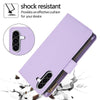 For Samsung Galaxy A56 5G YM016 Rhombic Zipper Card Wallet Leather Phone Case with Lanyard(Light Purple)
